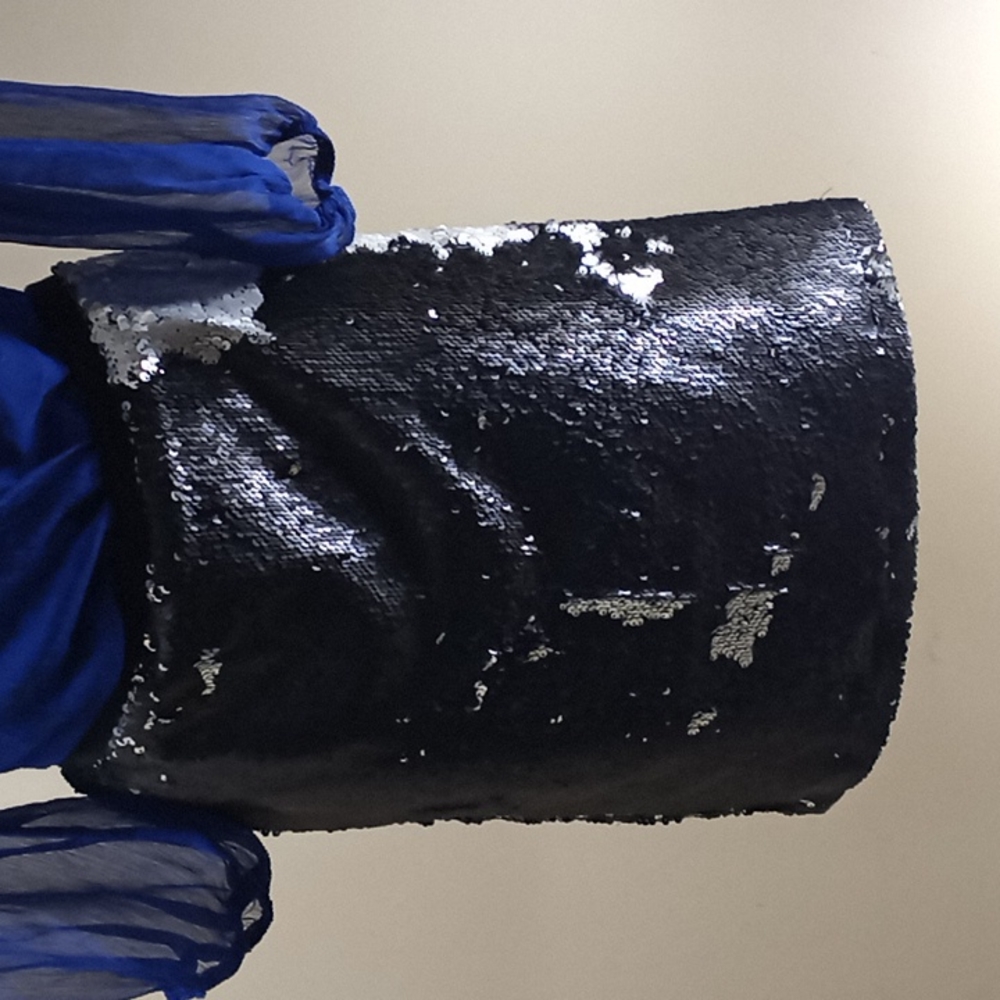 Carroll designer silver sequin mini skirt size see measurments does have some st